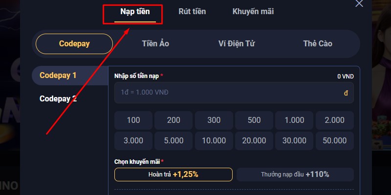 Nạp tiền vin88